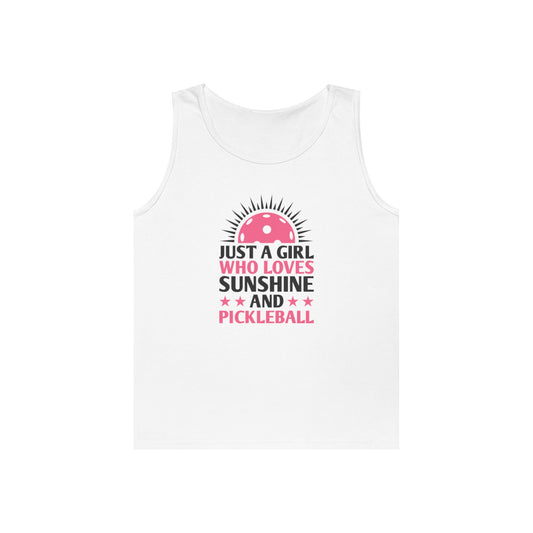 Women's Funny Pickleball Tank Top - Just A Girl Who Love Pickleball White