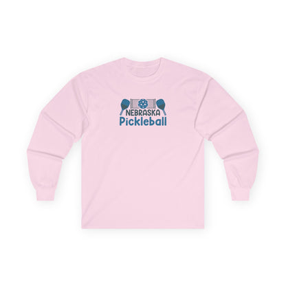 Men's Eye-Catching Pickleball Long Sleeves top - Nebraska Pickleball Pink