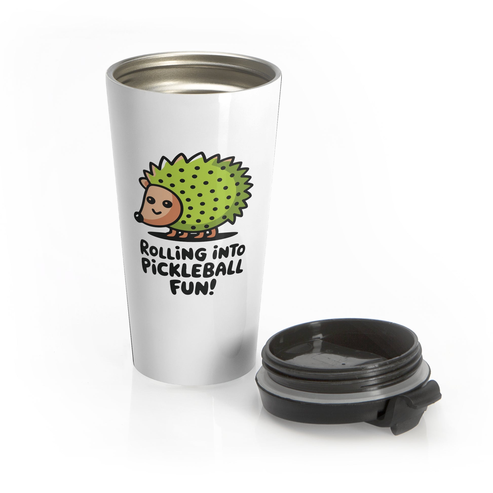 Pickleball Cute Travel Mug - Rolling into Pickleball Fun