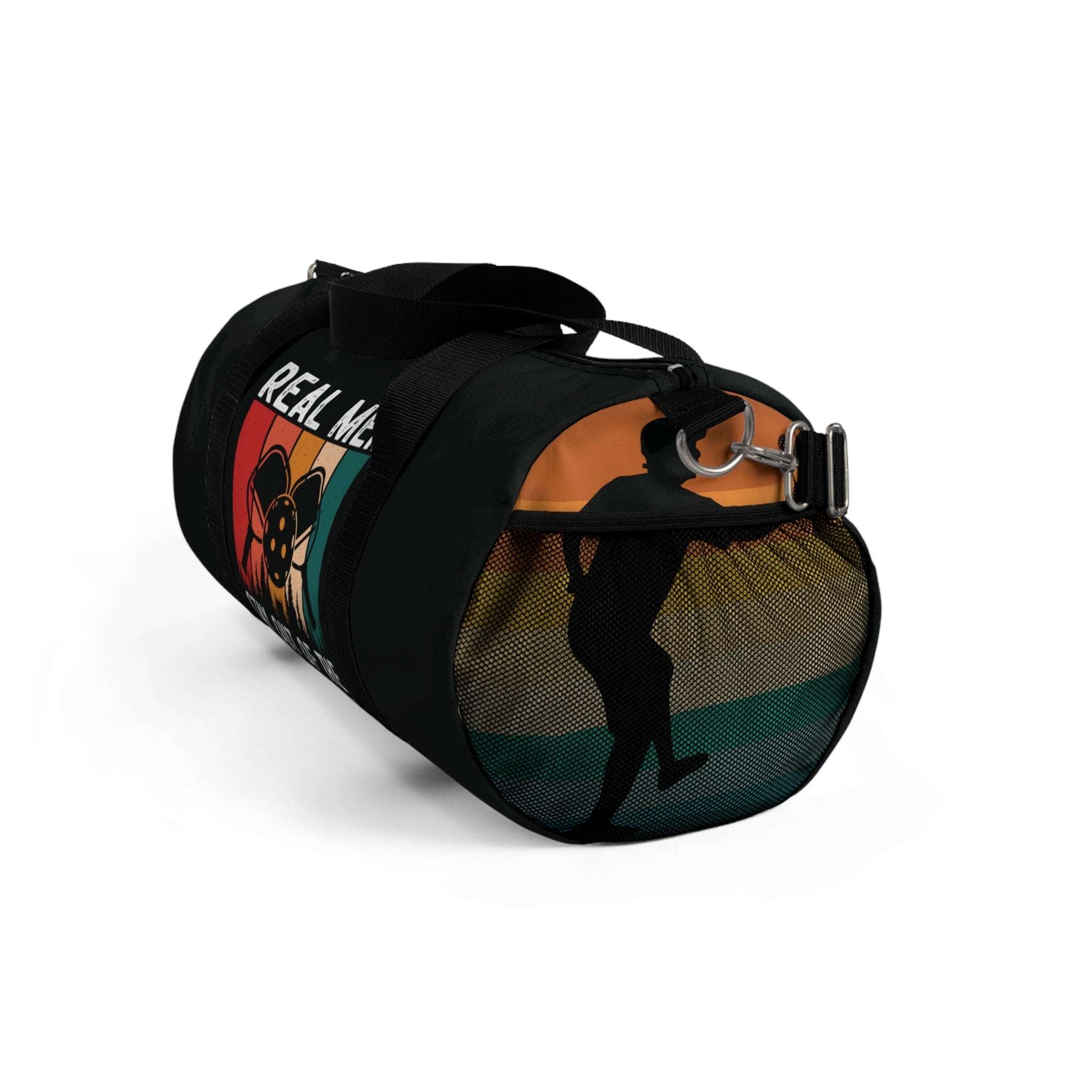 Pickleball Cool Duffel Bag - Real Men Stay Out Of The Kitchen Retro