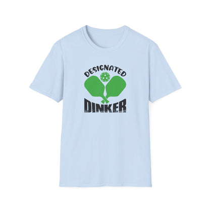 Women's Funny Pickleball T-shirt - Designated Dinker Blue