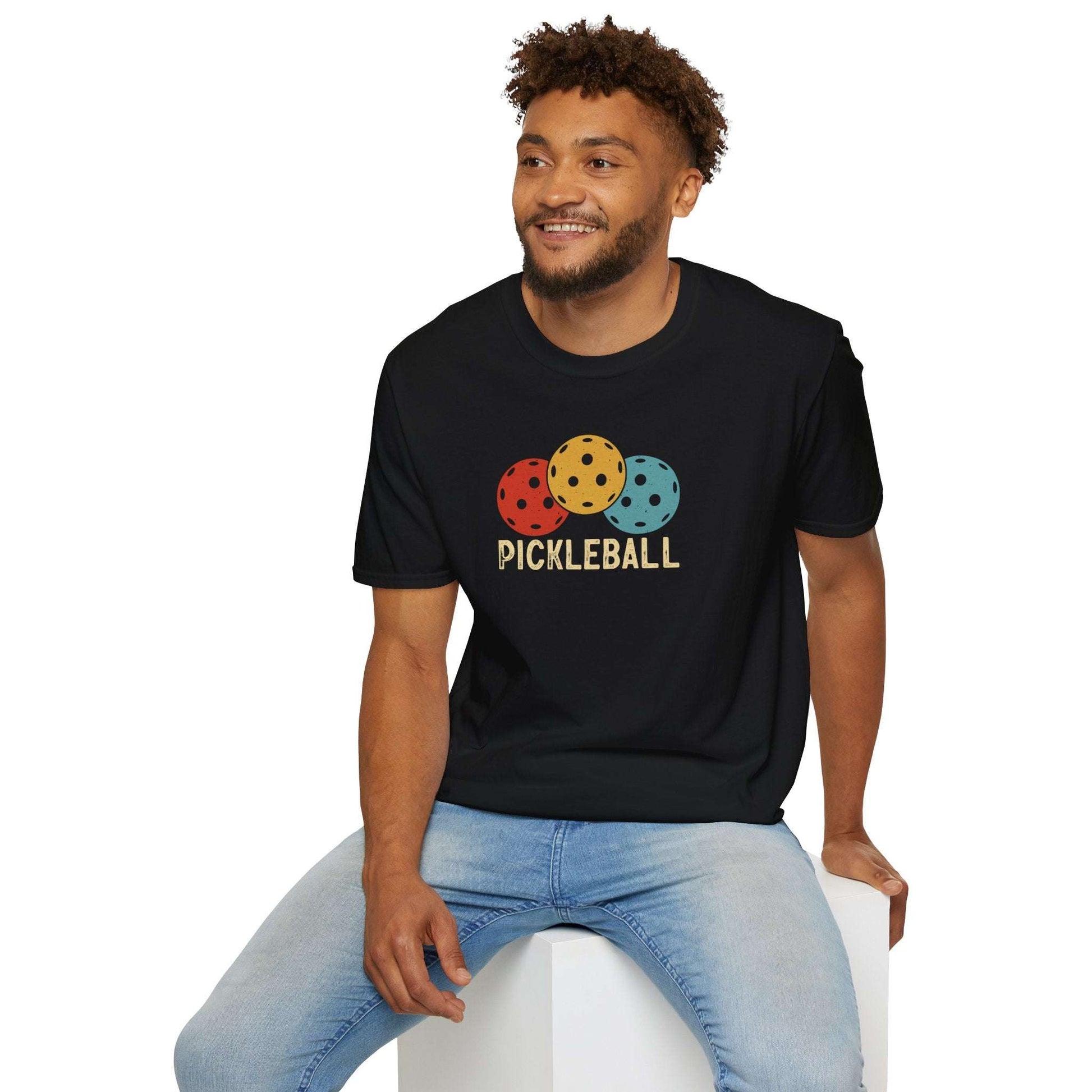 Men's Cool Pickleball T-shirt - Trio Pickleball Retro