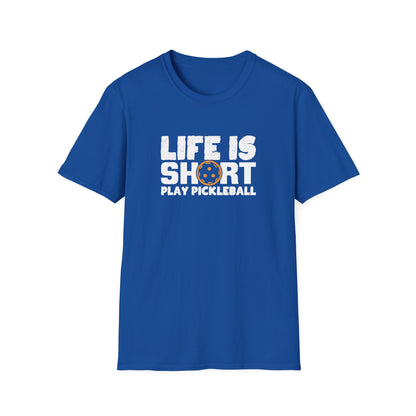 Women's Playful Pickleball T-shirt - Life Is Short Play Pickleball Royal
