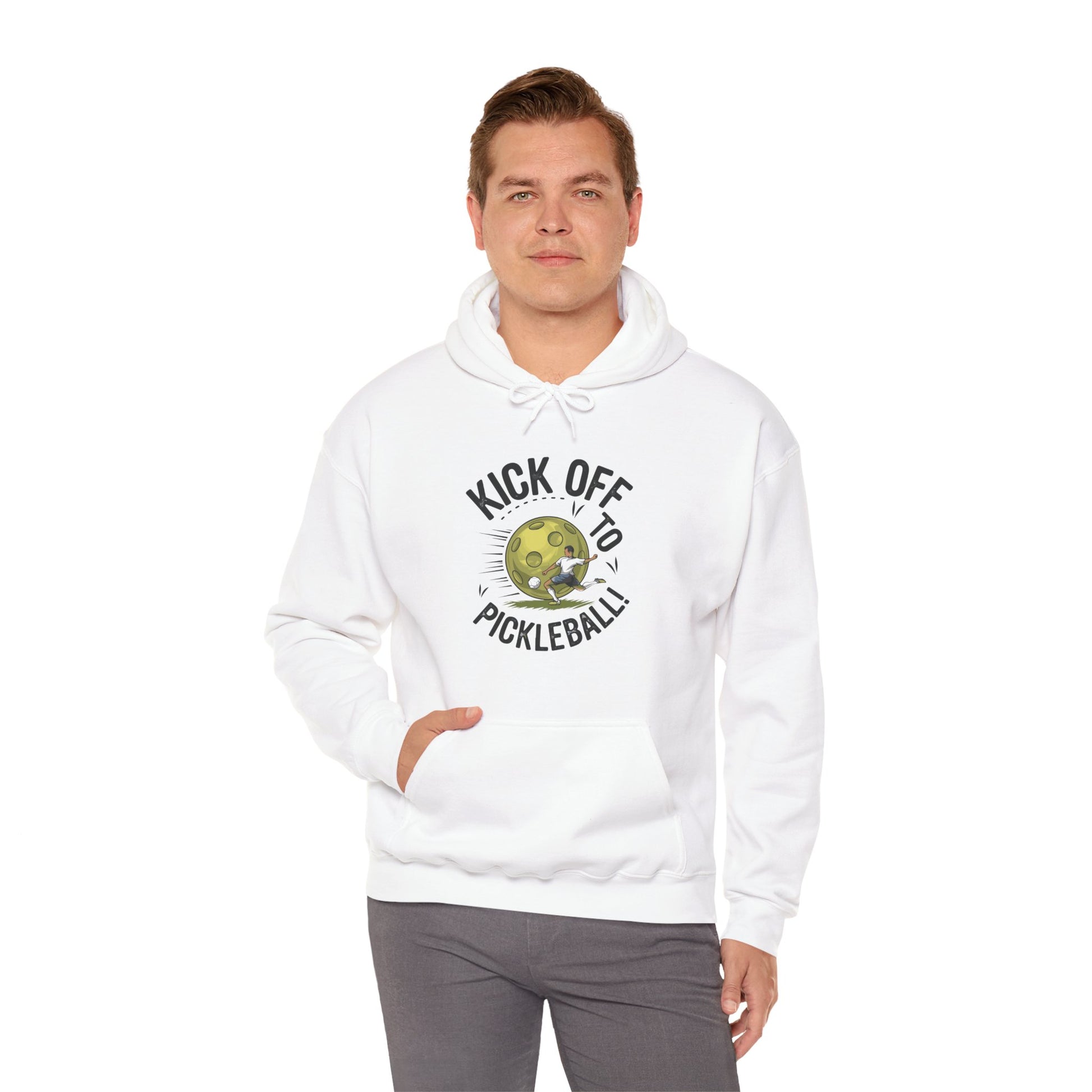 Men's Stylish Pickleball Hoodie - Kick Off to Pickleball
