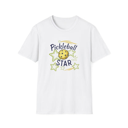 Women's Delightful Pickleball T-shirt - Pickleball Star White