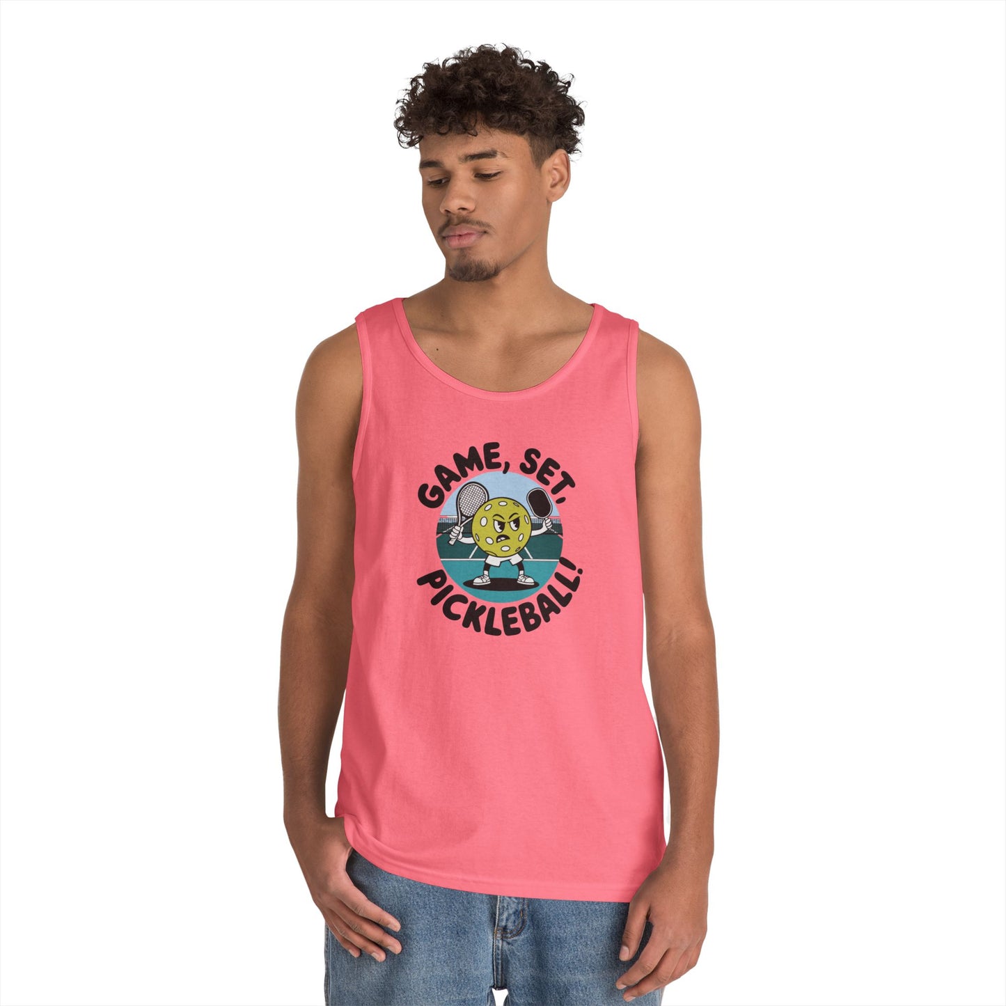 Men's Stylish Pickleball Tank Top - Game, Set, Pickleball