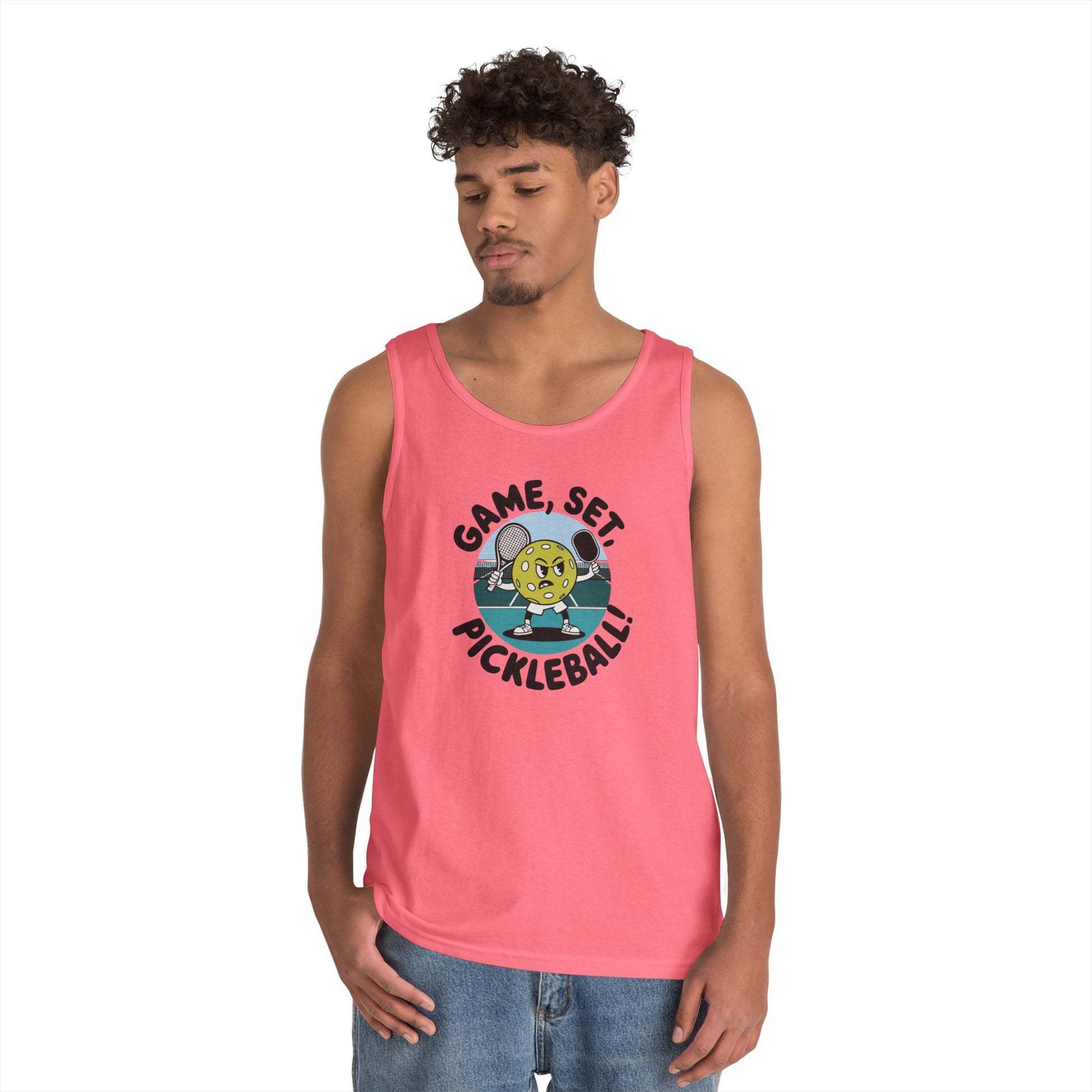 Men's Stylish Pickleball Tank Top - Game, Set, Pickleball