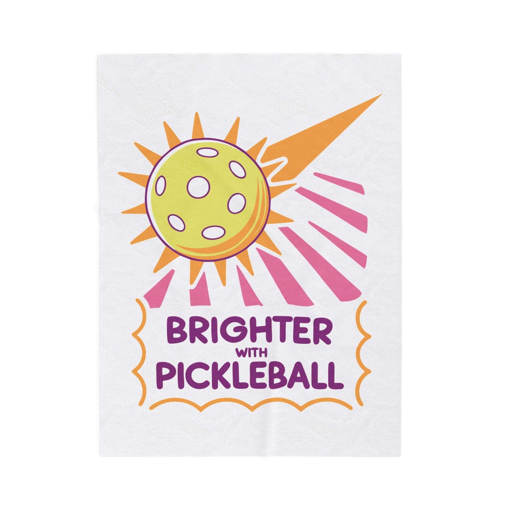 Pickleball Cute Blanket - Brighter with Pickleball White