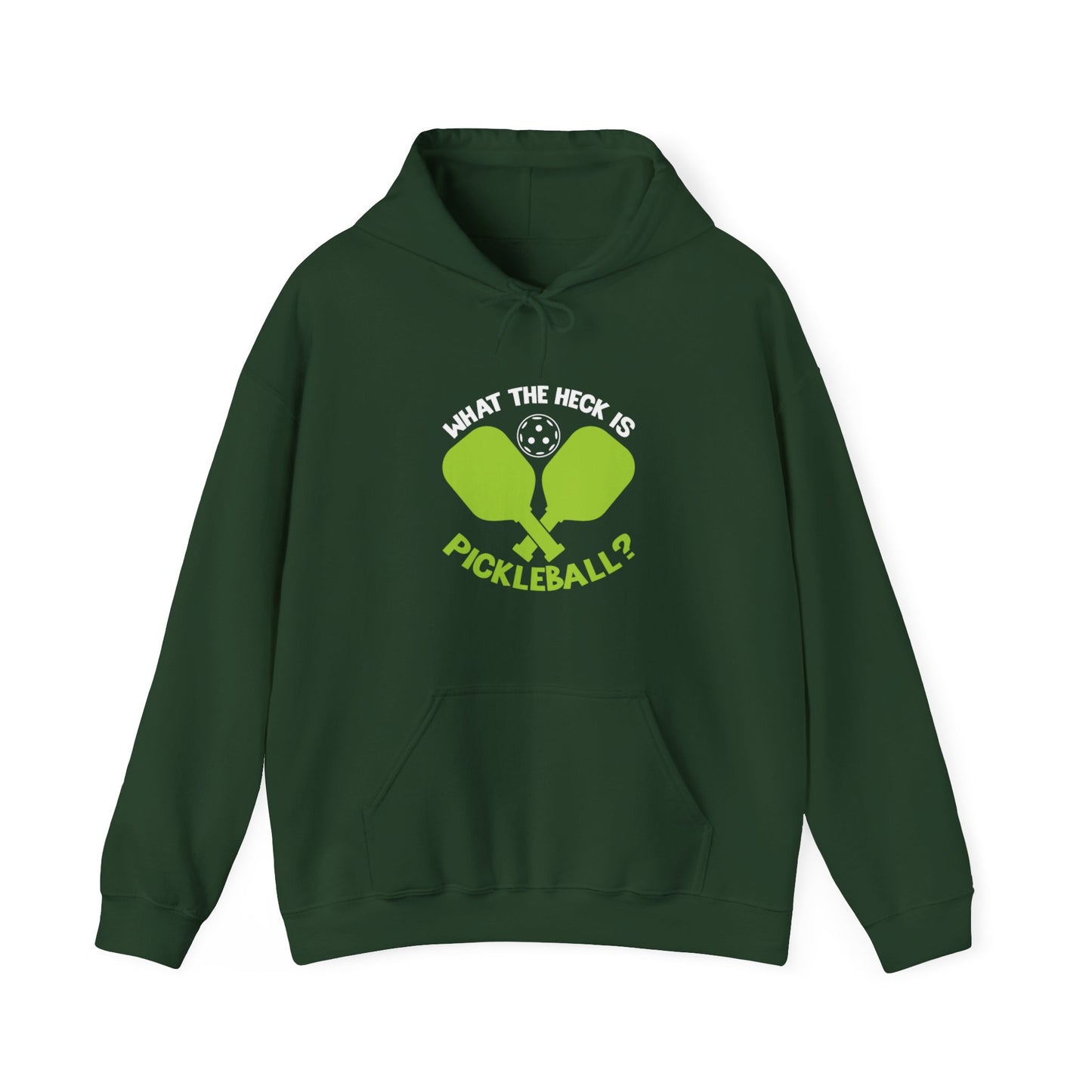 Women's Funny Pickleball Hoodie - What the Heck Is Pickleball? Green