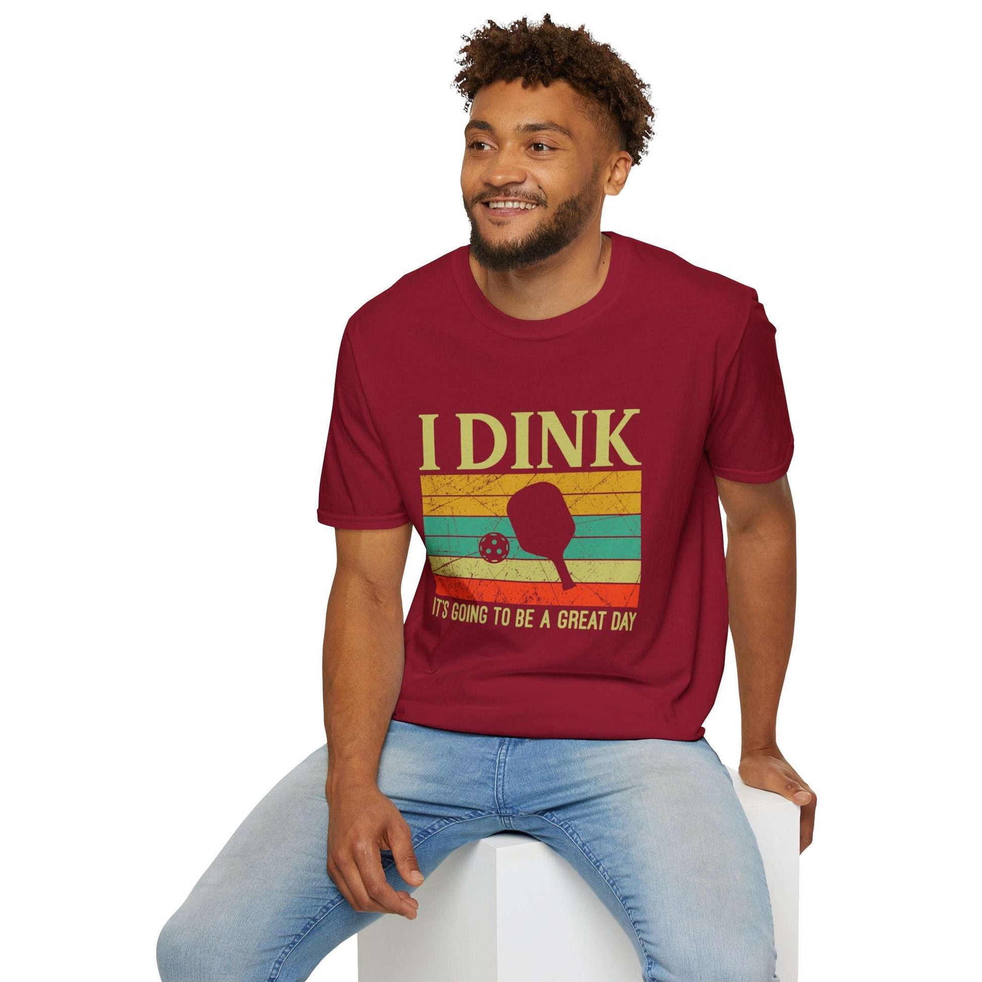 Men's Pickleball T-shirt - I Dink It's Going To Be a Good Day Retro