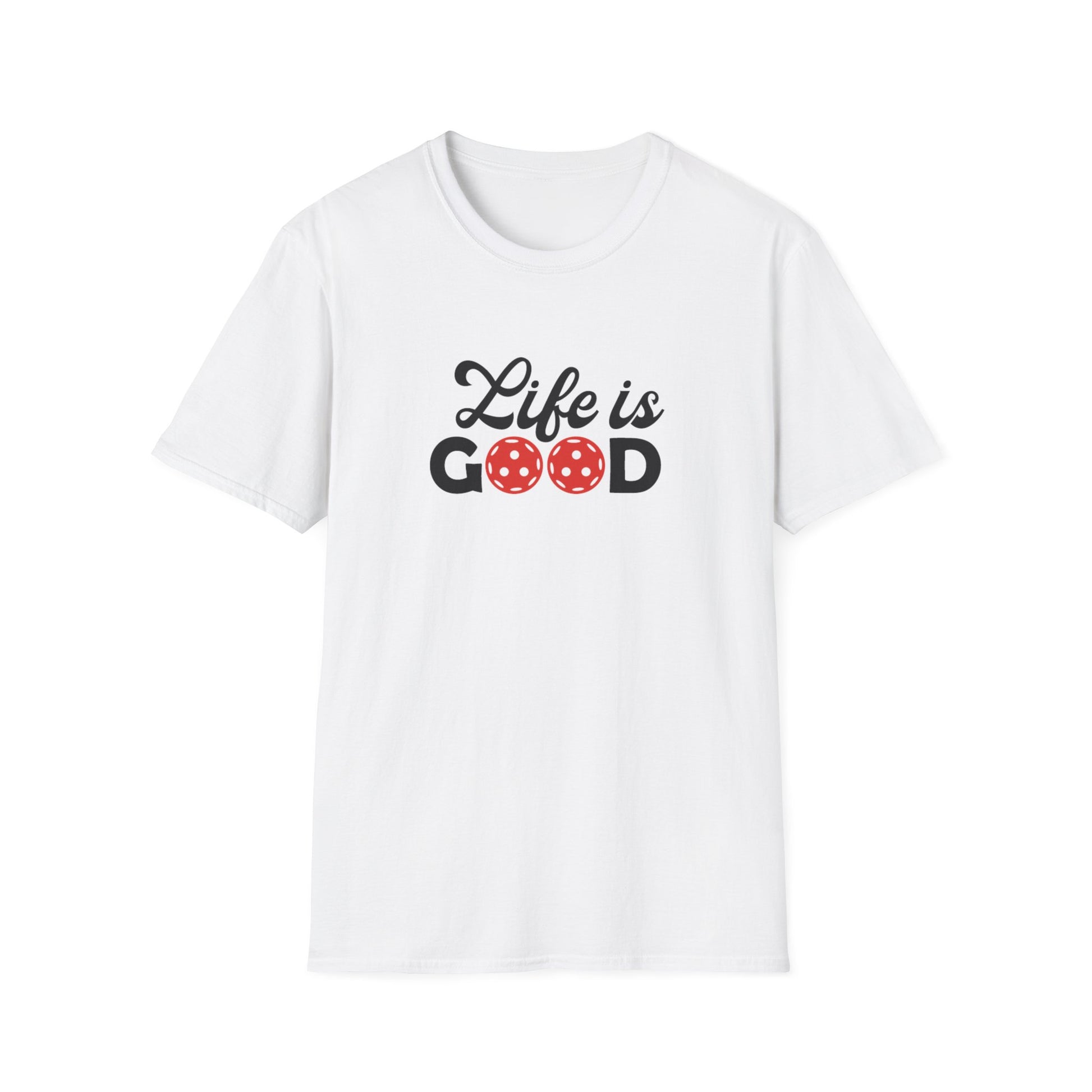 Women's Cute Pickleball T-shirt - Life is Good White