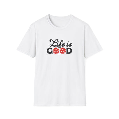 Women's Cute Pickleball T-shirt - Life is Good White
