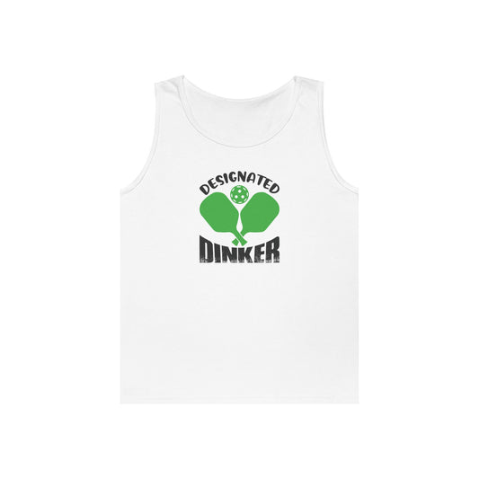 Women's Comfy Pickleball Tank Top - Designated Dinker White