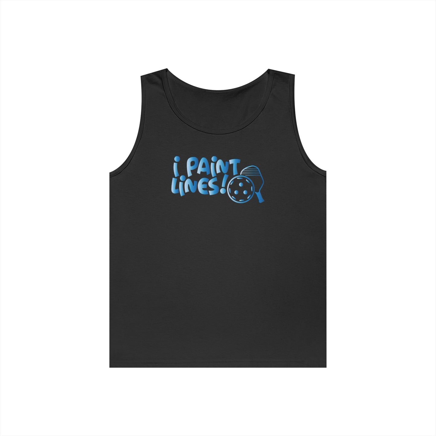 Women's Comfy Pickleball Tank Top - I Paint Lines Black