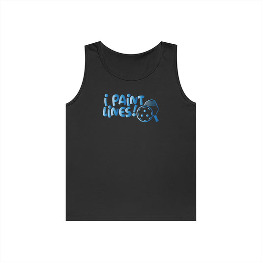 Women's Comfy Pickleball Tank Top - I Paint Lines Black