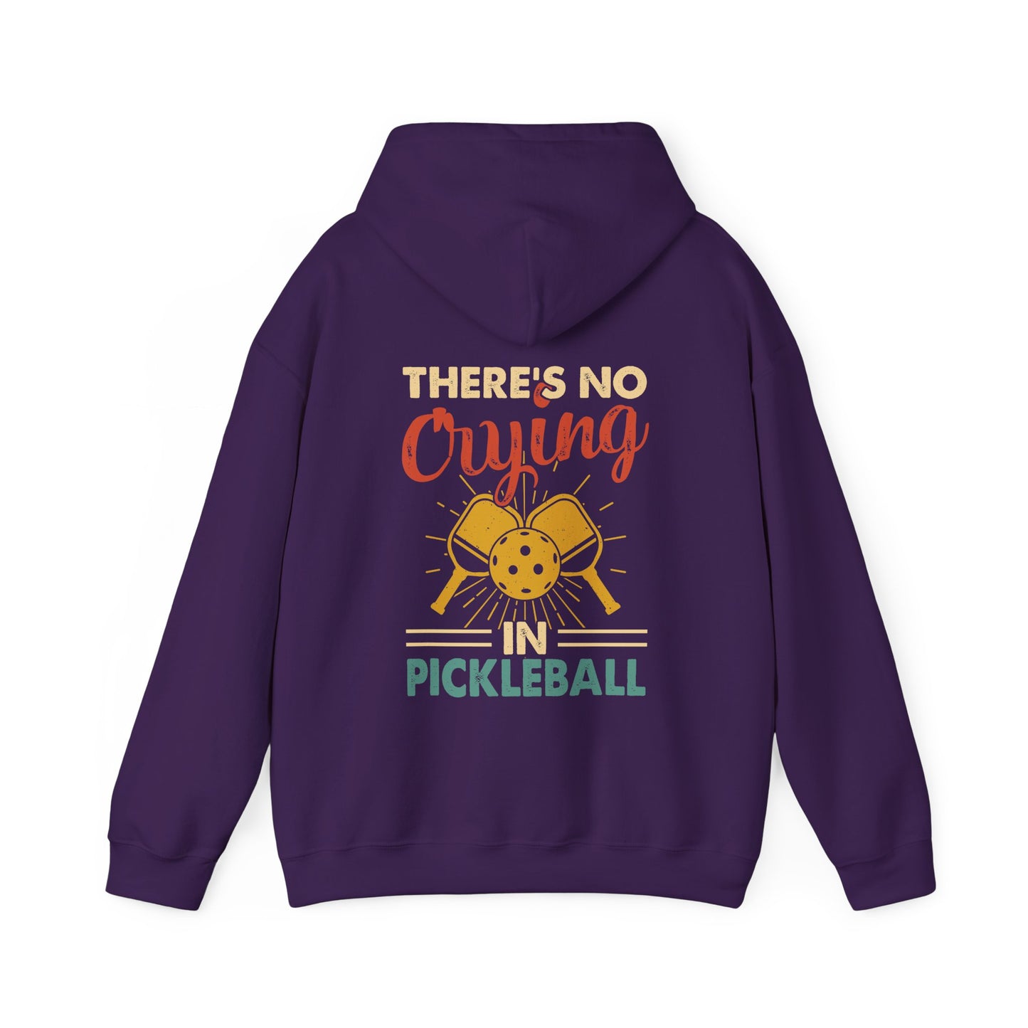 Men's Bold Pickleball Hoodie - There's No Crying in Pickleball