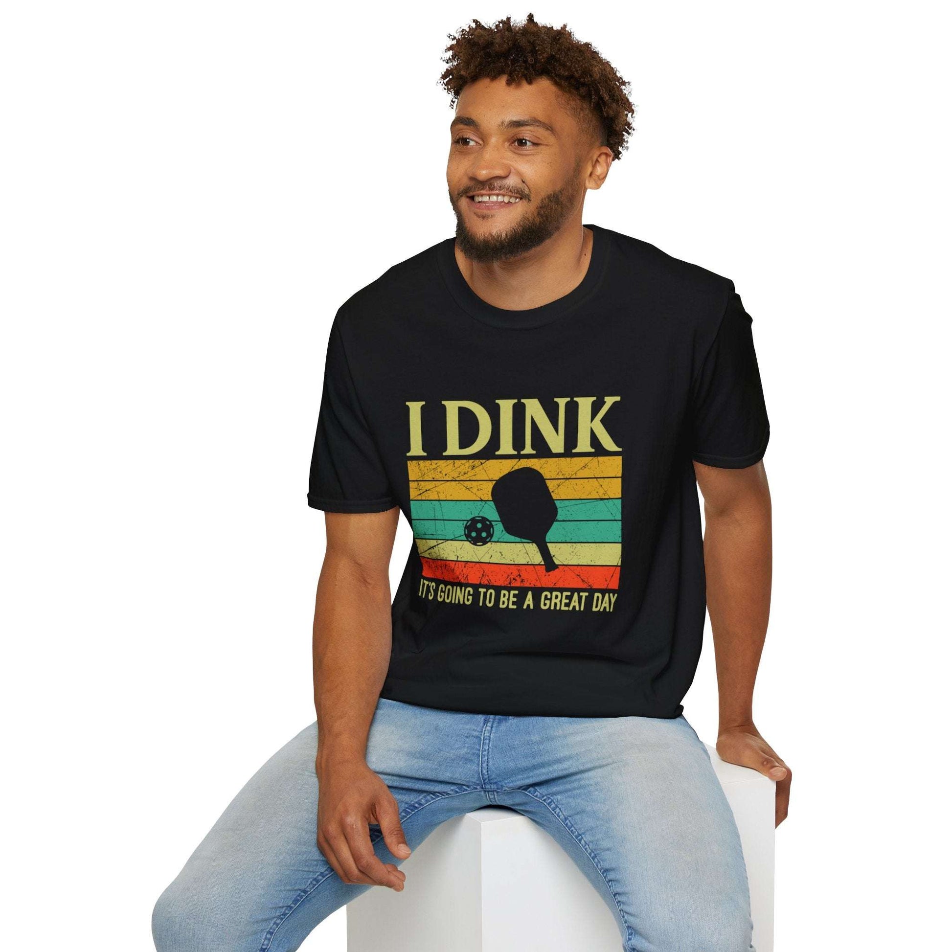 Men's Pickleball T-shirt - I Dink It's Going To Be a Good Day Retro