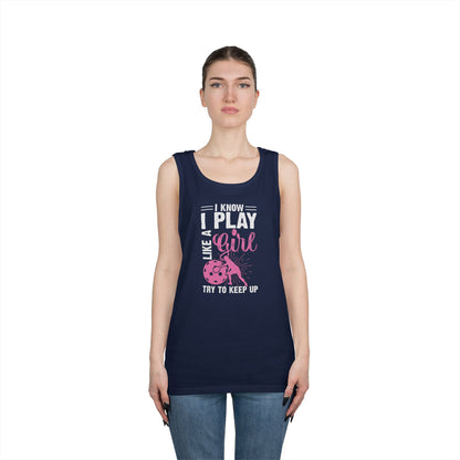 Women's Pickleball Tank Top - I Play Like a Girl Try to Keep Up