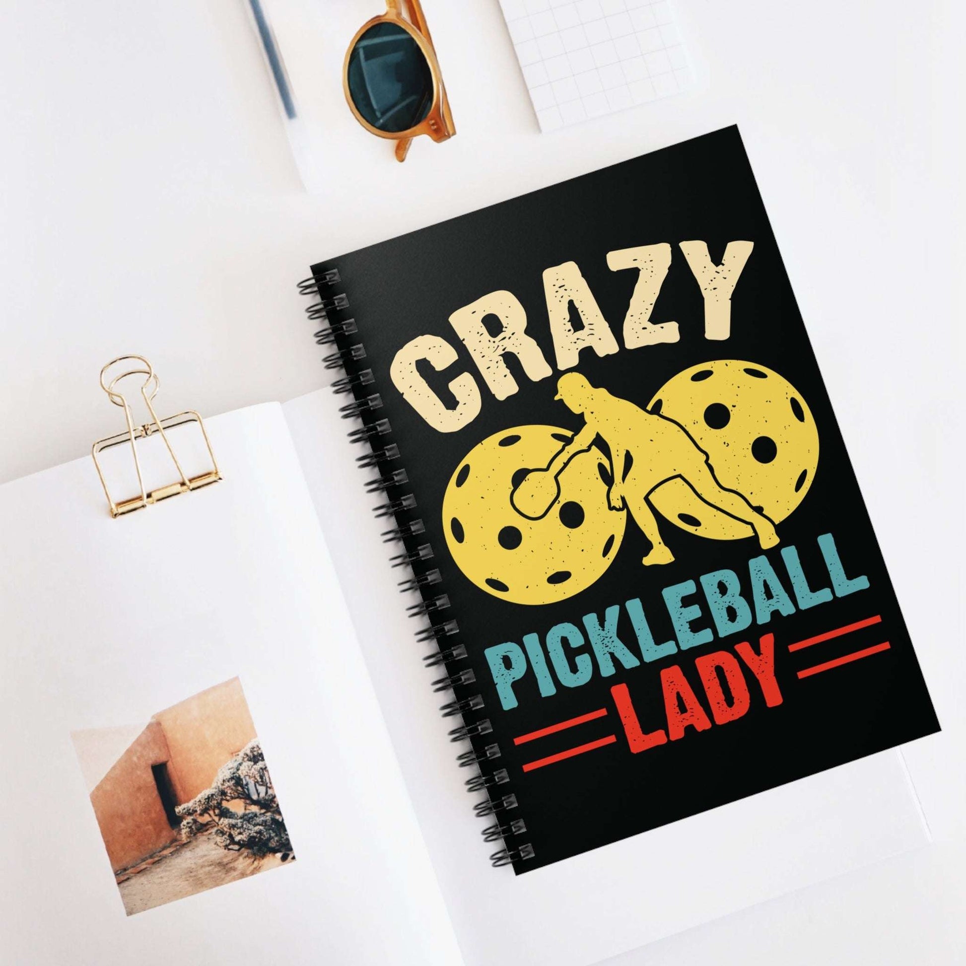 Pickleball Unique Notebook - Crazy Pickleball Lady
