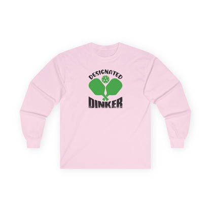 Women's Comfy Pickleball Long Sleeves top - Designated Dinker Pink