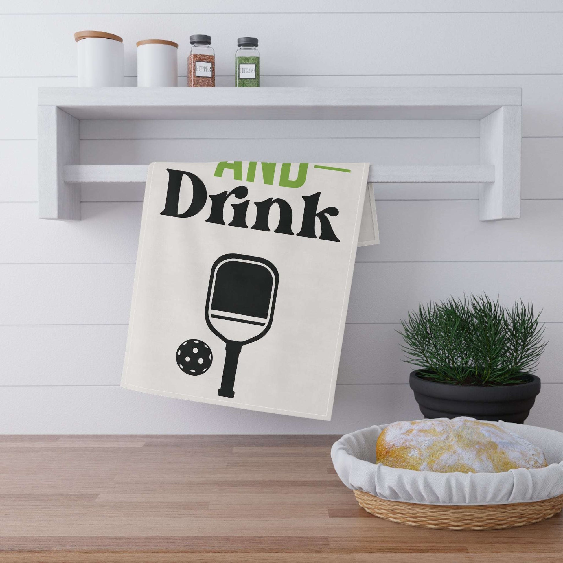 Pickleball Unique Tea Towel - Dink and Drink