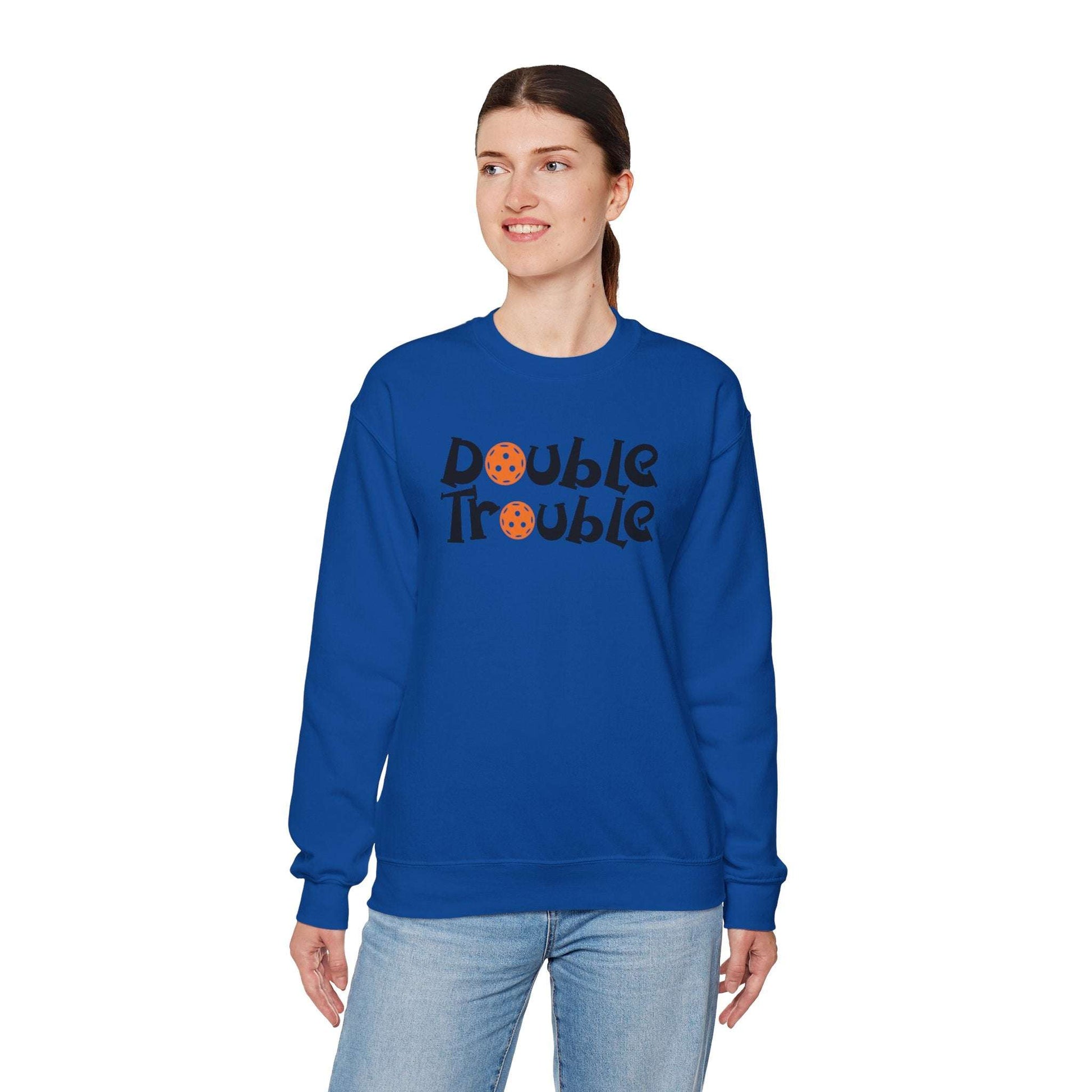 Women's Funny Pickleball Sweatshirt - Double Trouble