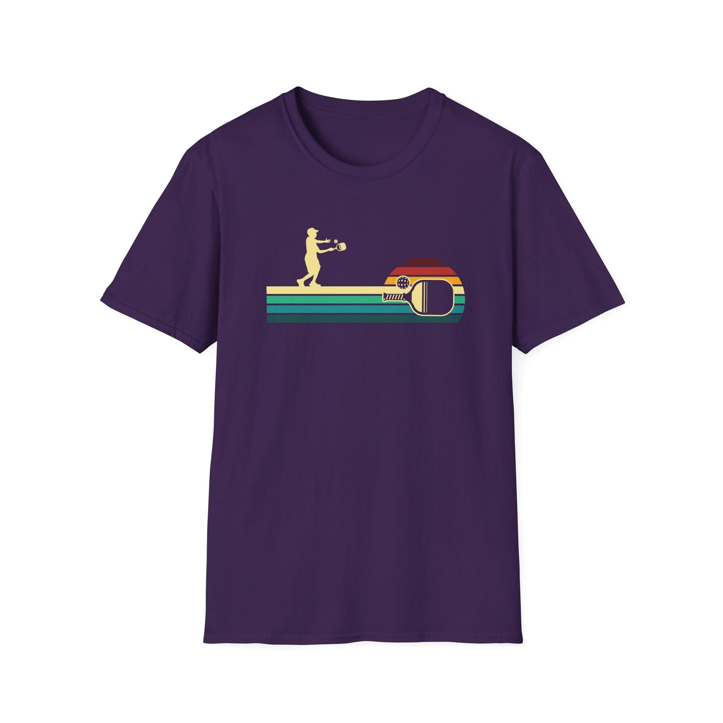 Men's Funny Pickleball T-Shirt - Pickleball Retro Purple