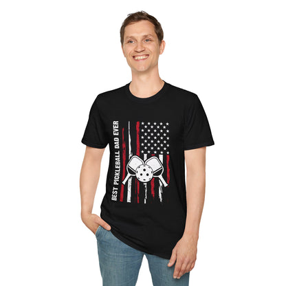 Men's Bold Pickleball T-shirt - Best Pickleball Dad Ever