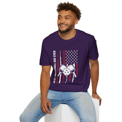 Men's Bold Pickleball T-shirt - Best Pickleball Dad Ever