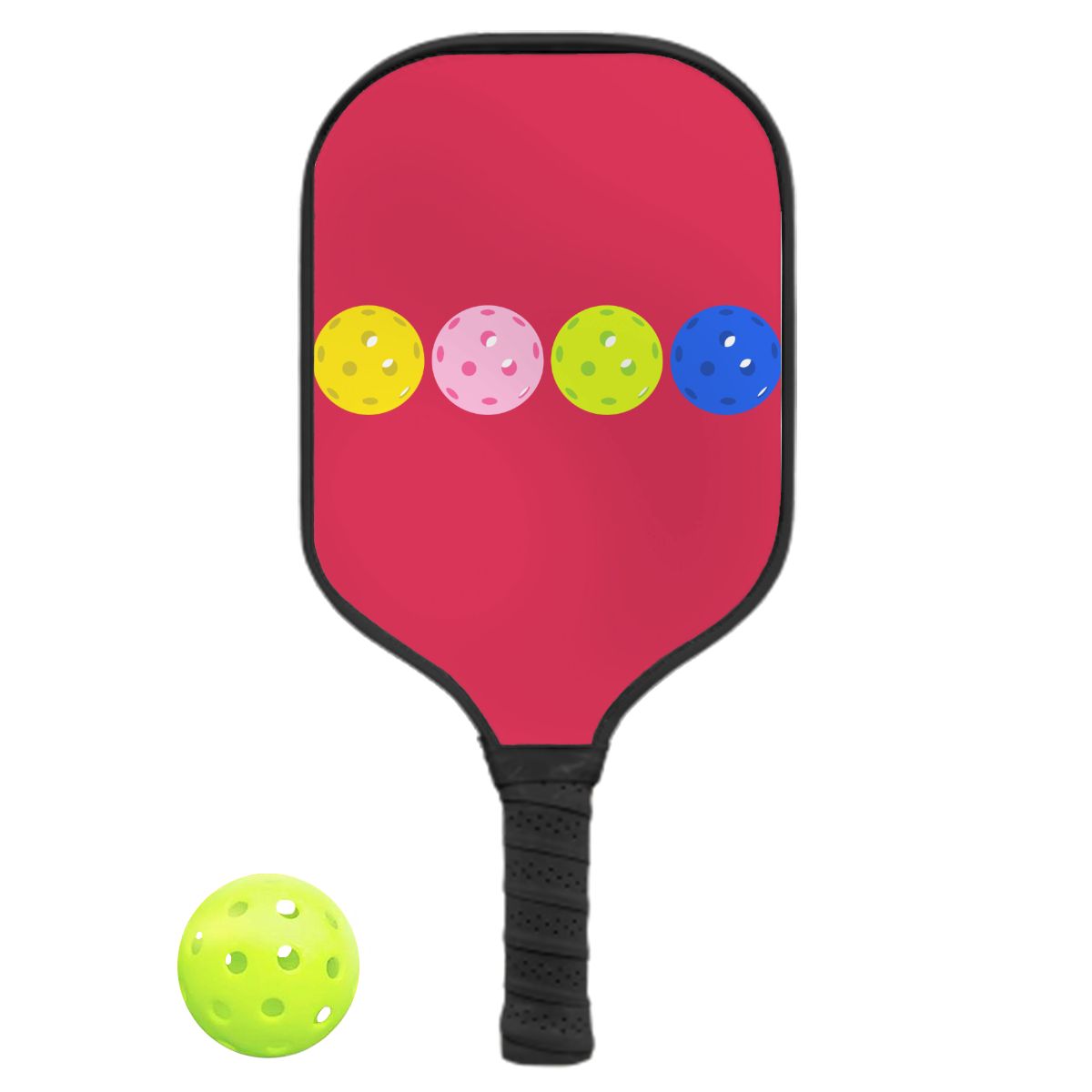 Pickleball Paddle - Balls Black