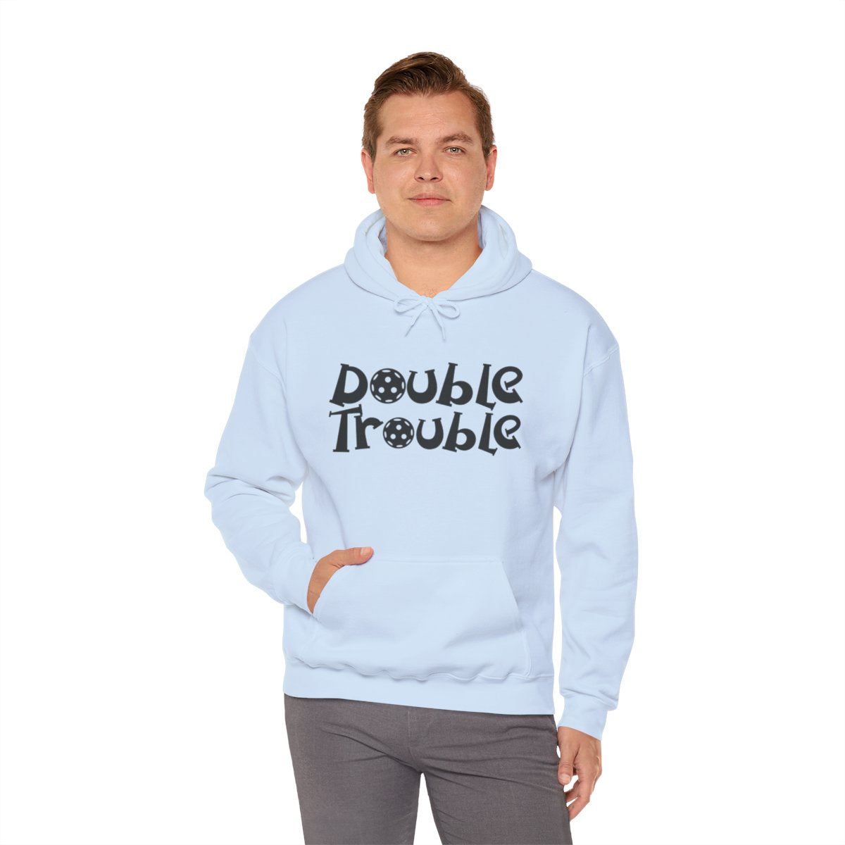 Men's Funny Pickleball Hoodie - Double Trouble